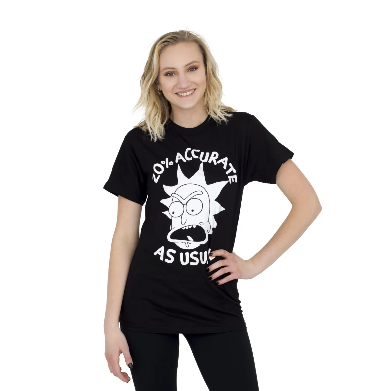 Rick Sanchez Only 20% Accurate As Usual Adult Unisex T-Shirt - Image 2