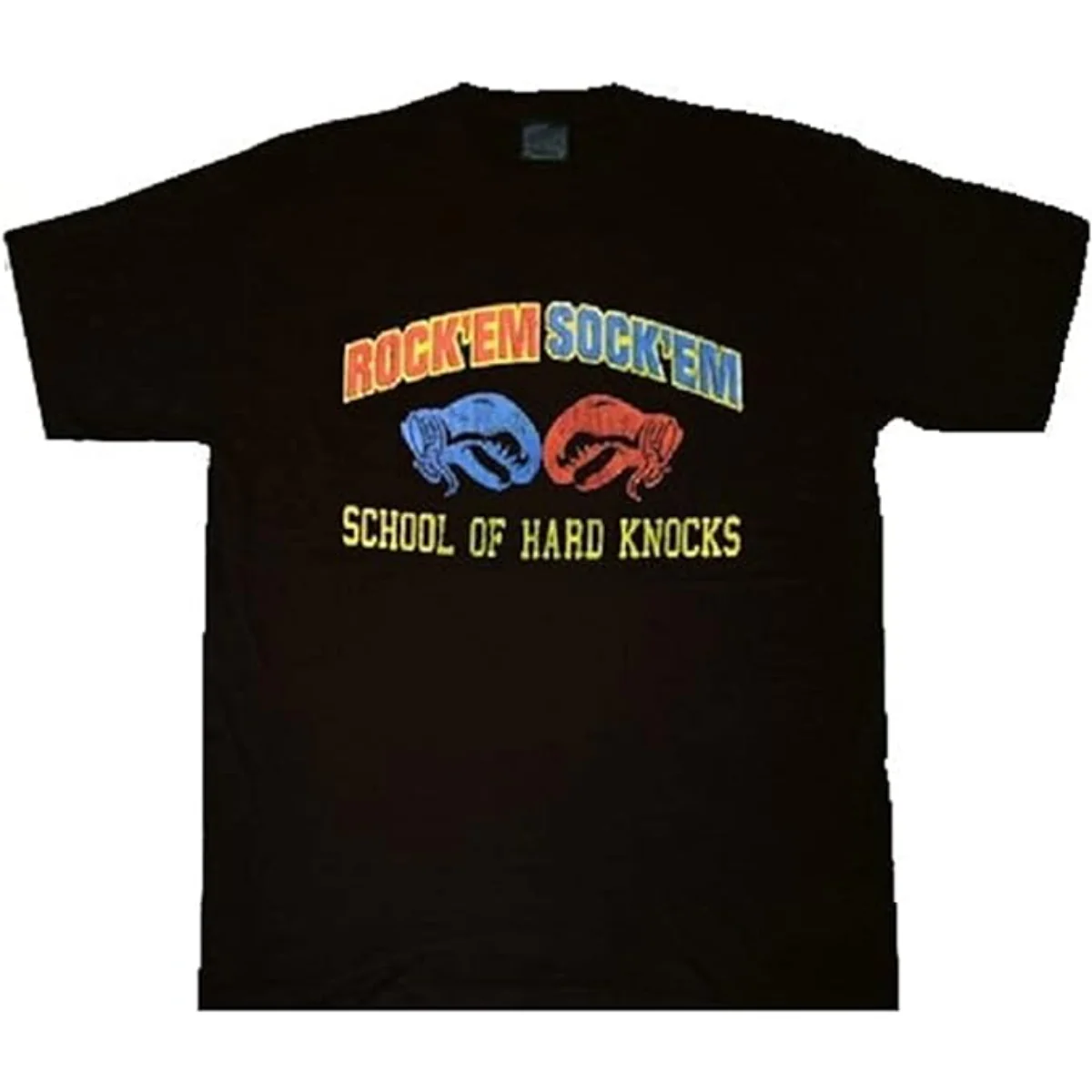 Rock'em Sock'em Robots Hard Knocks Black Tee T-Shirt