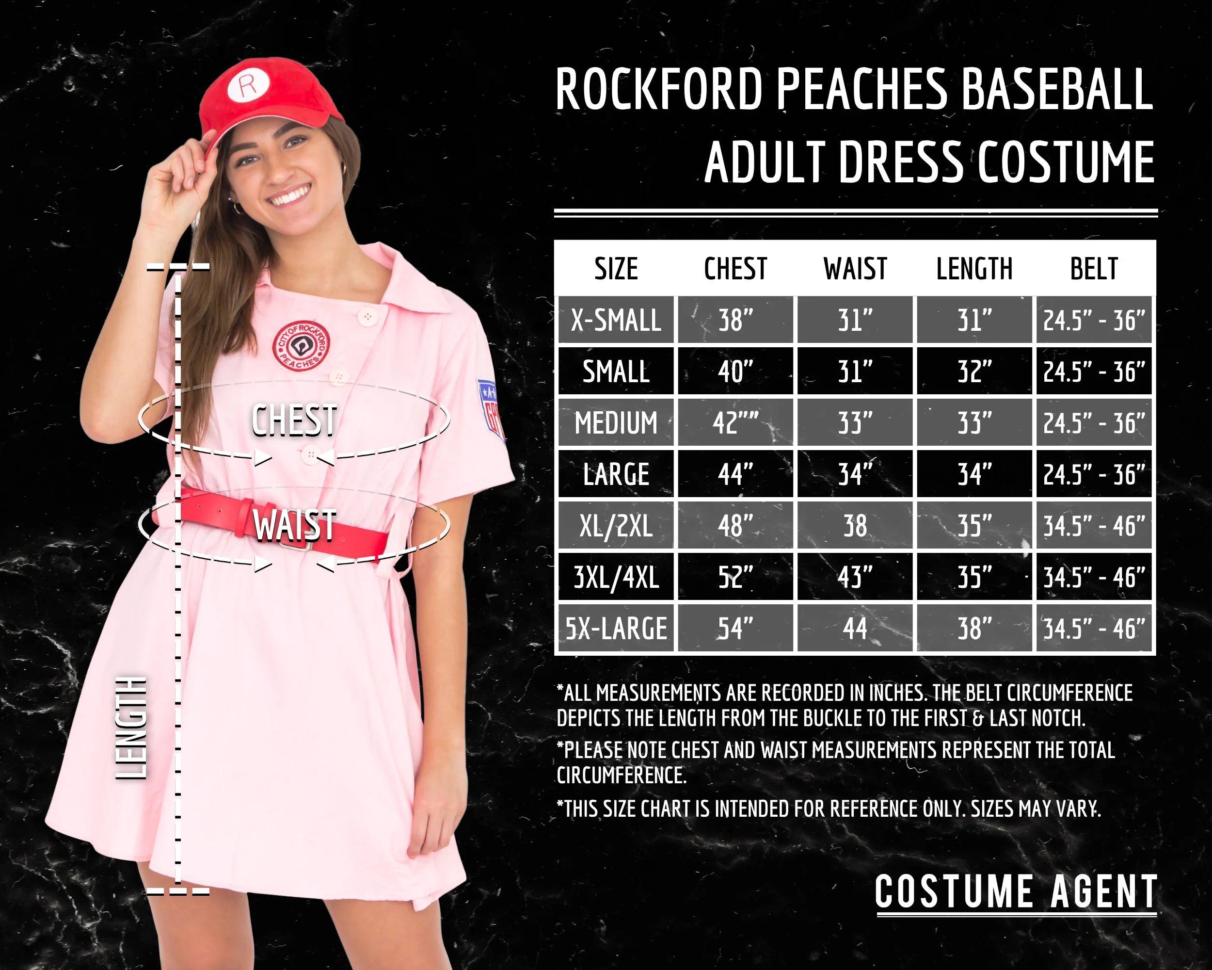 Rockford Peaches AAGPBL Baseball Halloween Costume Dress - Image 8