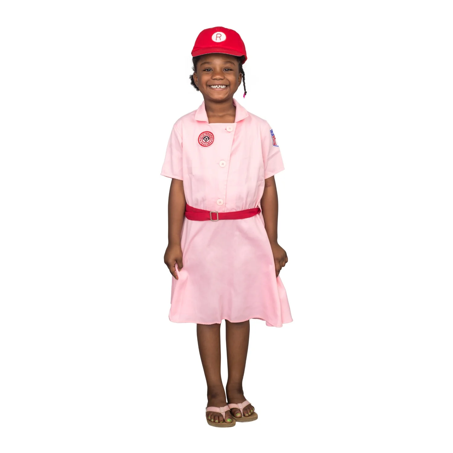 Rockford Peaches Pink Baseball Girls Costume Dress - Image 6