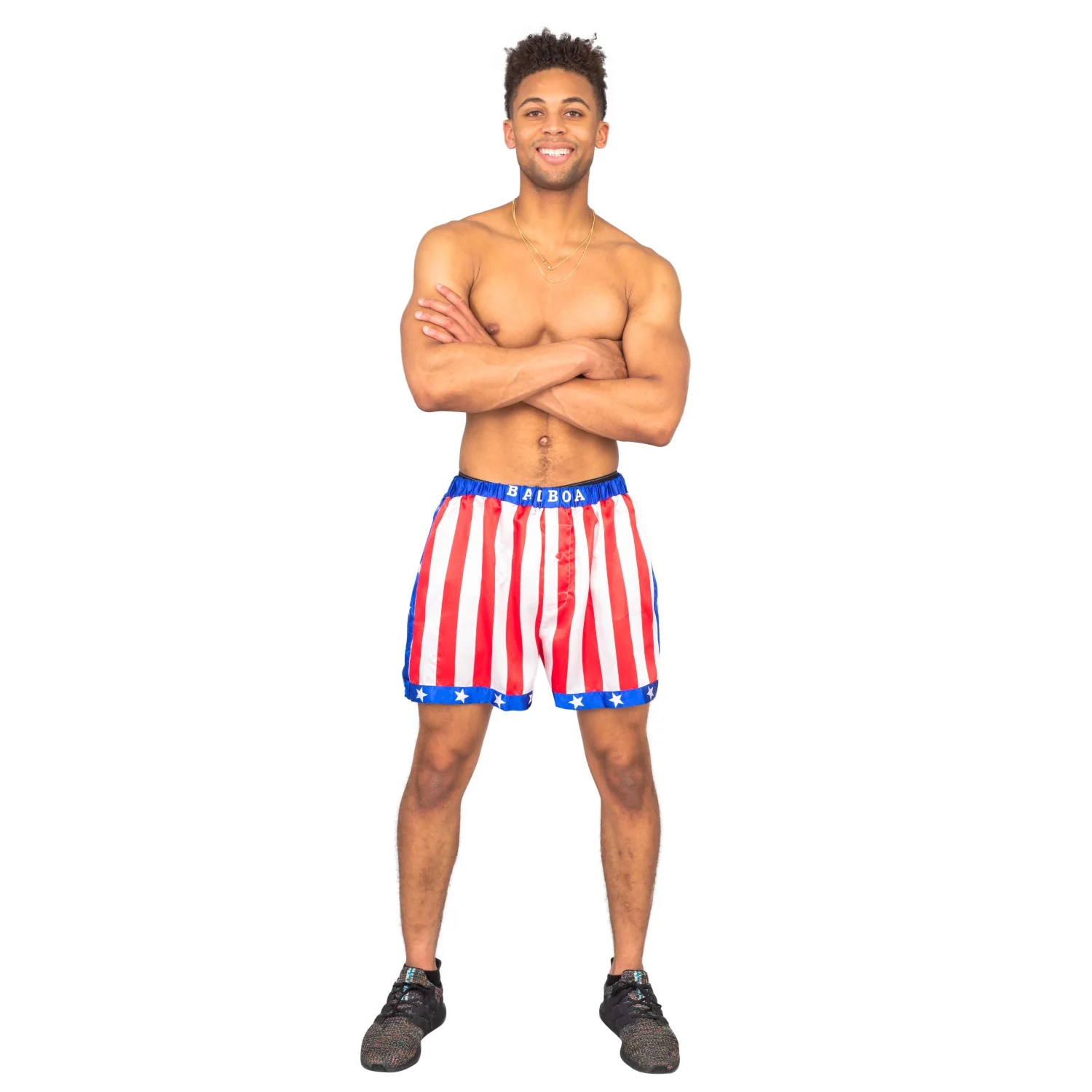 Rocky Balboa Boxing American Adult Flag Shorts - Image 7