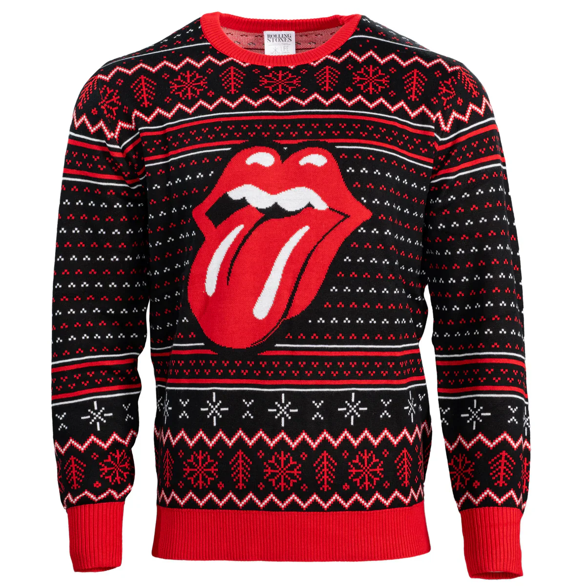 Rolling Stones Lips Tongue Logo Adult Unisex Ugly Christmas Sweater