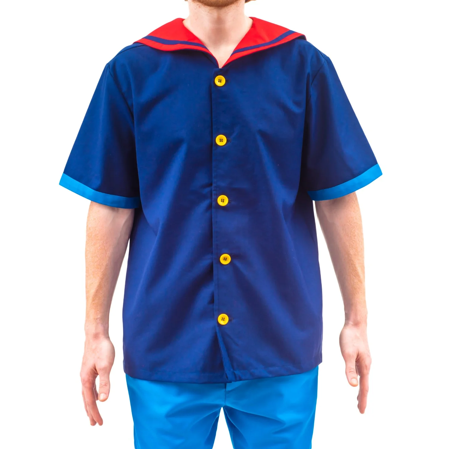Sailor Man Adult Halloween Costume Set with Muscle Arms Spinach Captain Cosplay - Image 4