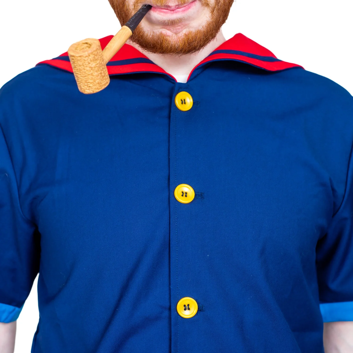 Sailor Man Adult Halloween Costume Set with Muscle Arms Spinach Captain Cosplay - Image 5