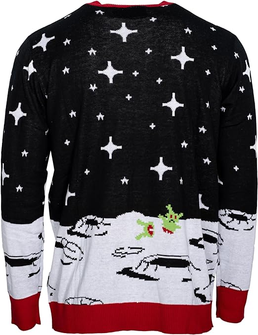 Santa Claus Riding T-Rex on Moon Pixelated - Image 3