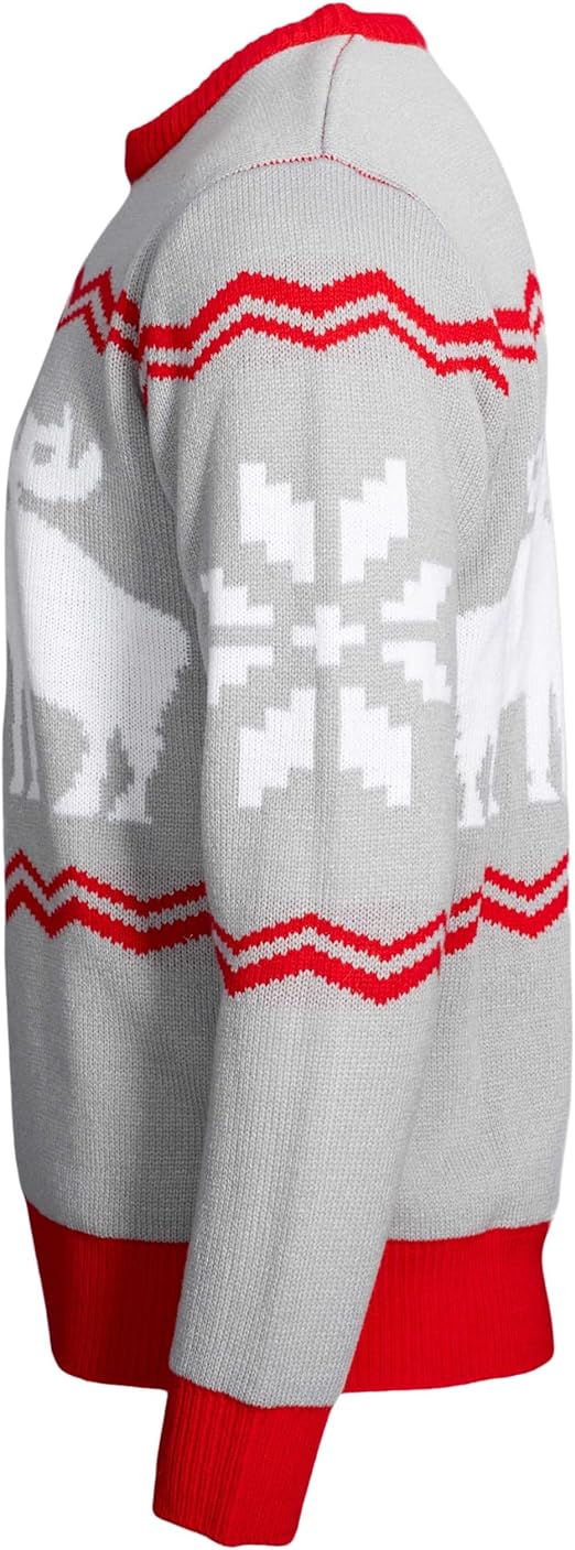 Santa Claus Snowflakes and Moose Scott Sweater - Image 3