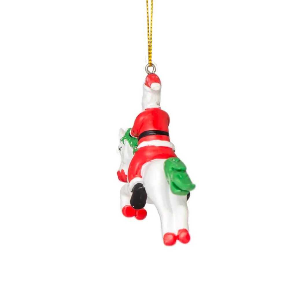 Santa Unicorn Christmas Tree Ornament Decoration - Image 3