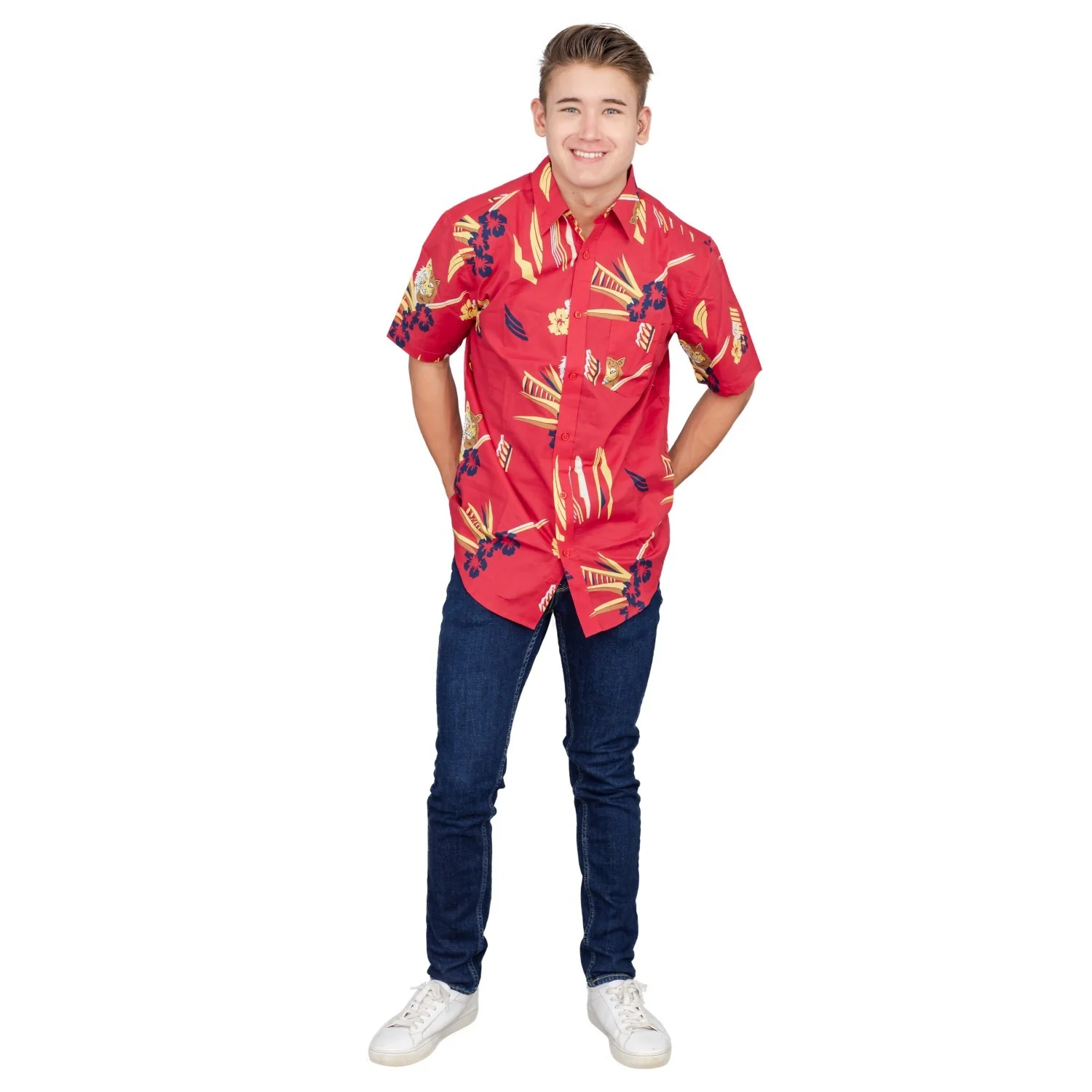 Scarface Tony Montana Hawaiian Adult Costume Button Up Shirt - Image 7