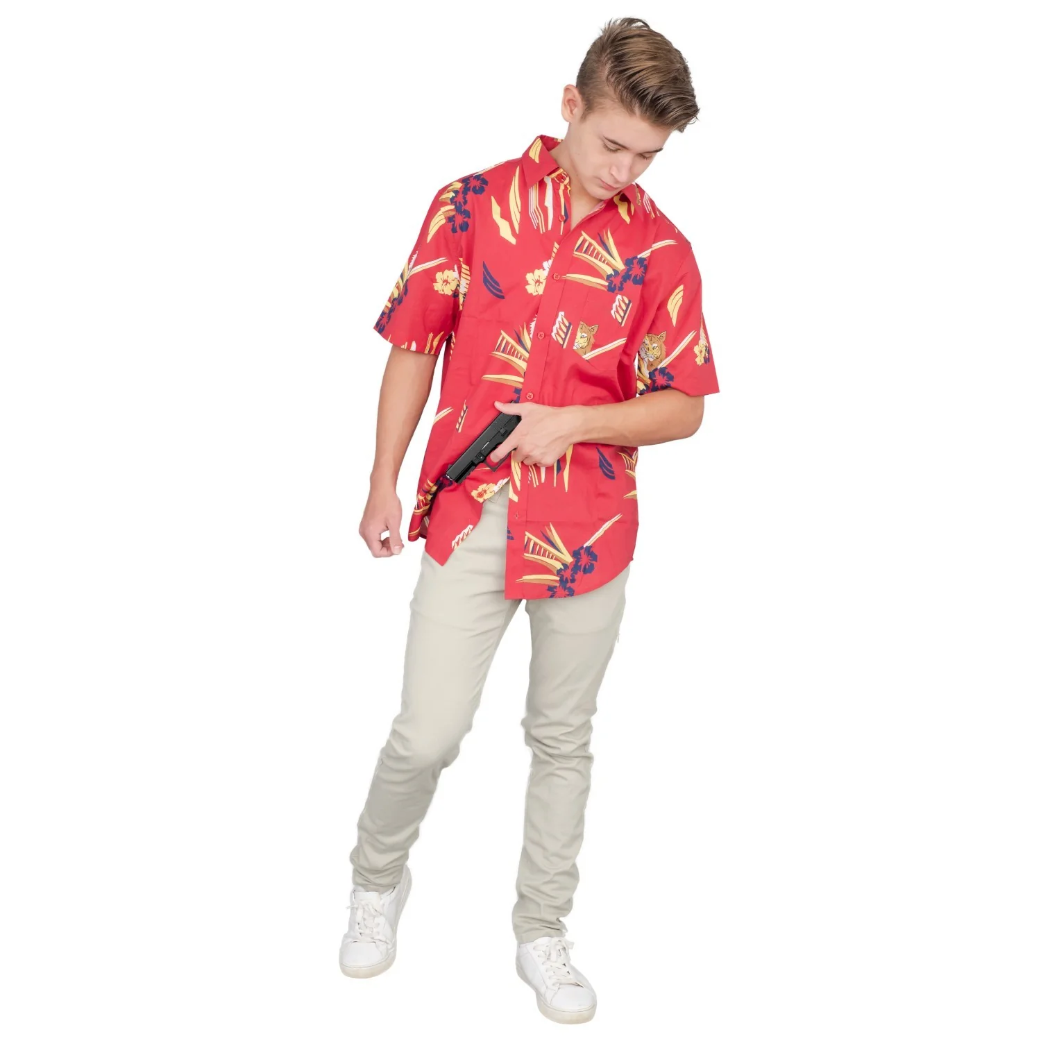 Scarface Tony Montana Hawaiian Adult Costume Button Up Shirt - Image 9