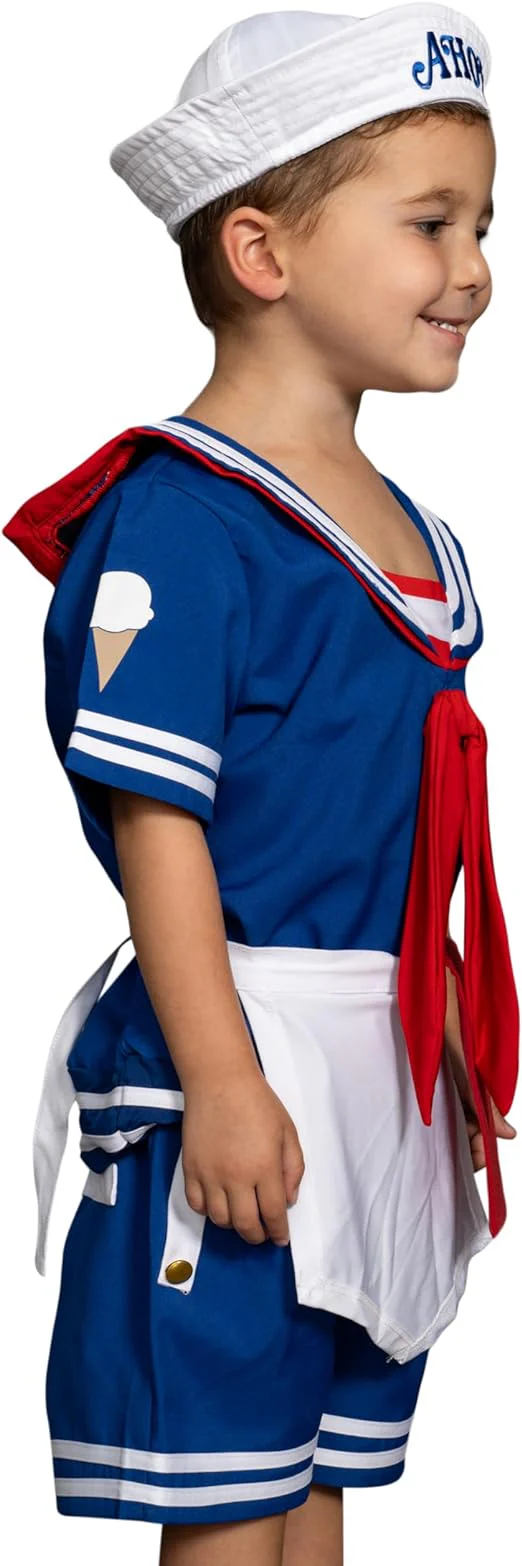 Scoops Ahoy Ice Cream Shop Sailor Kids Costume Set - Image 2
