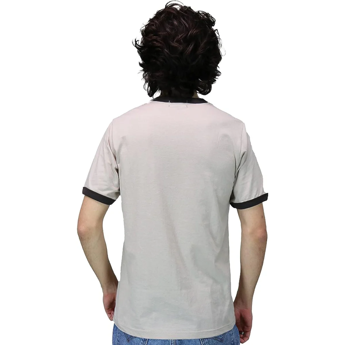 Scott Pilgrim Sharpie Ringer Shirt Heather Brown Pilgrim Rock Band Adult T-Shirt - Image 3