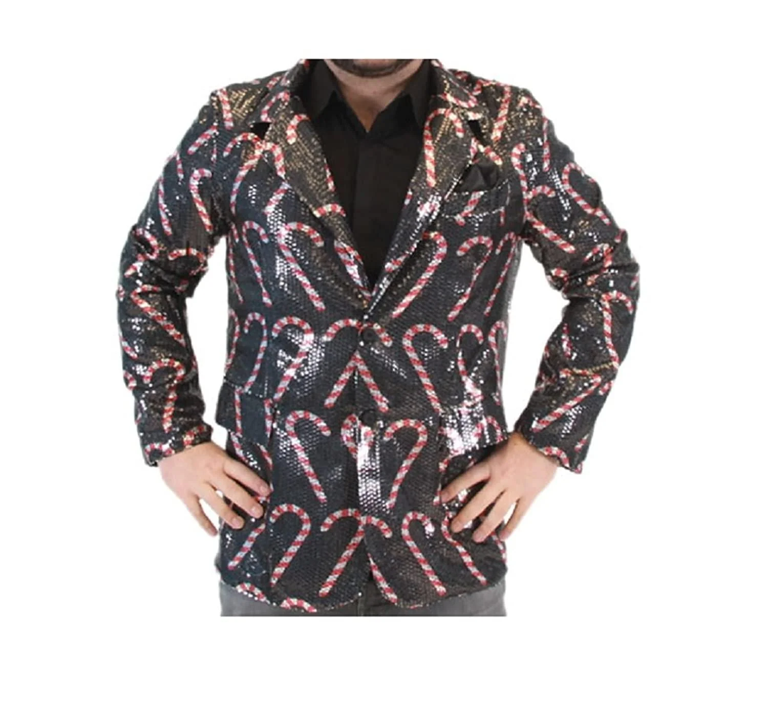 Sequin Candy Cane Blazer Jacket - Image 2