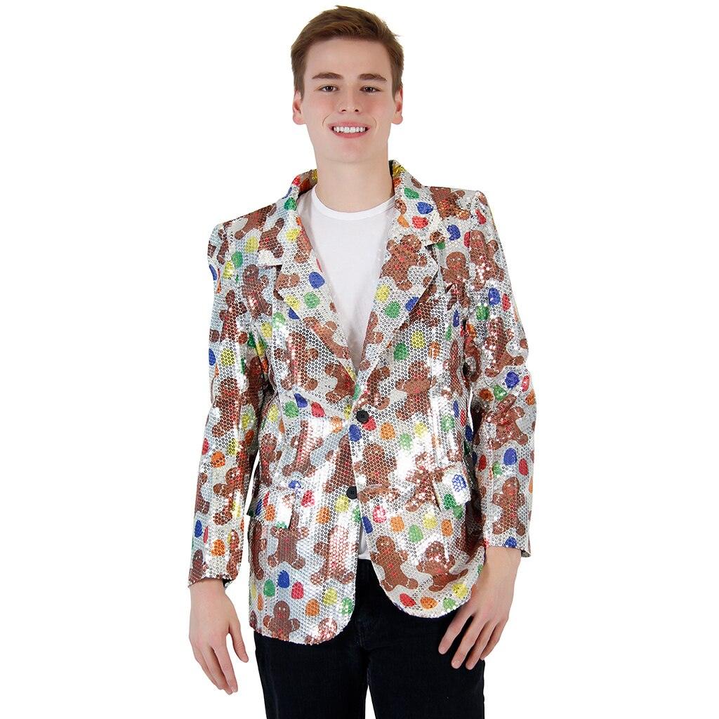 Sequin Gingerbread Man Blazer Jacket - Image 3