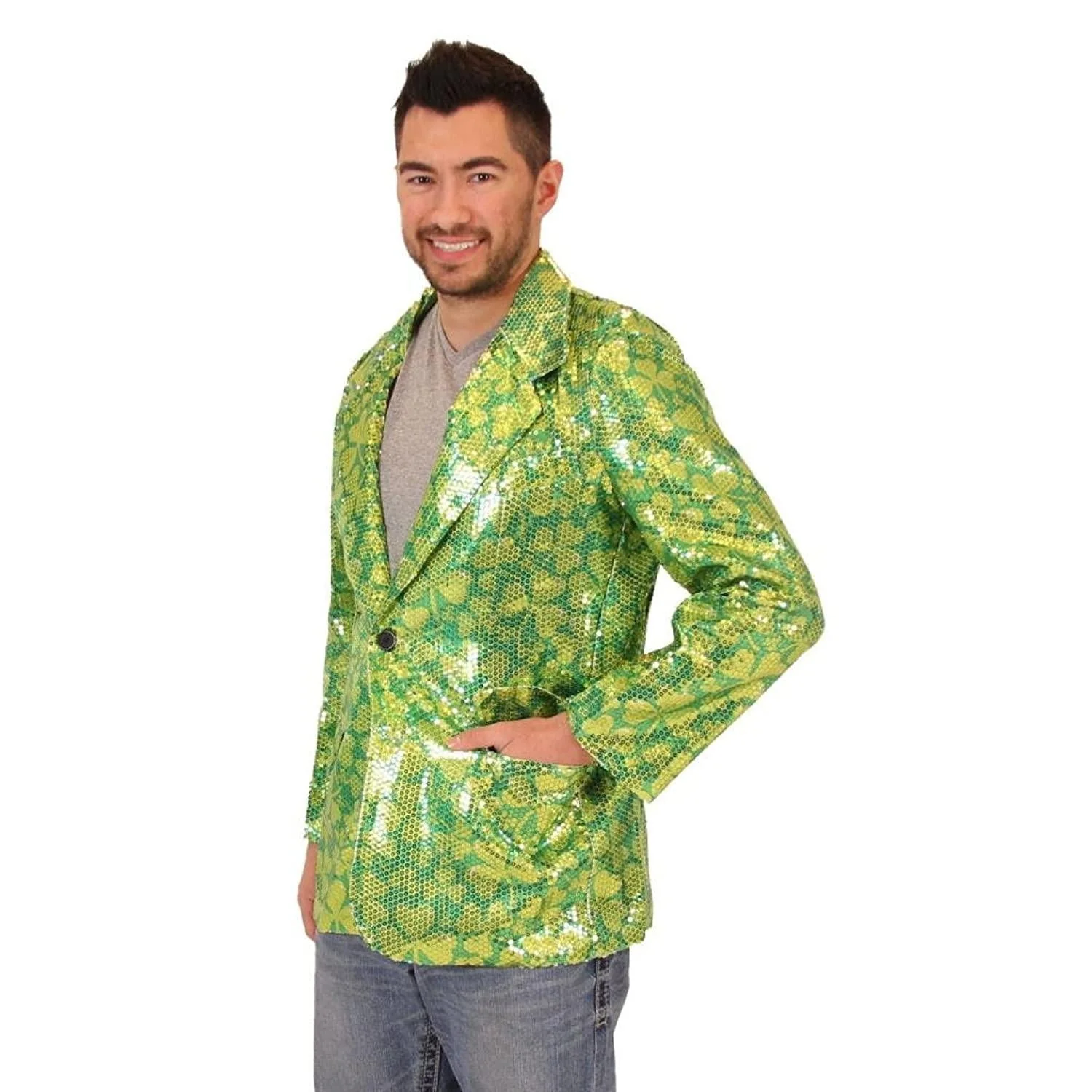 Sequin St. Patrick's Day Irish Blazer Jacket - Image 2