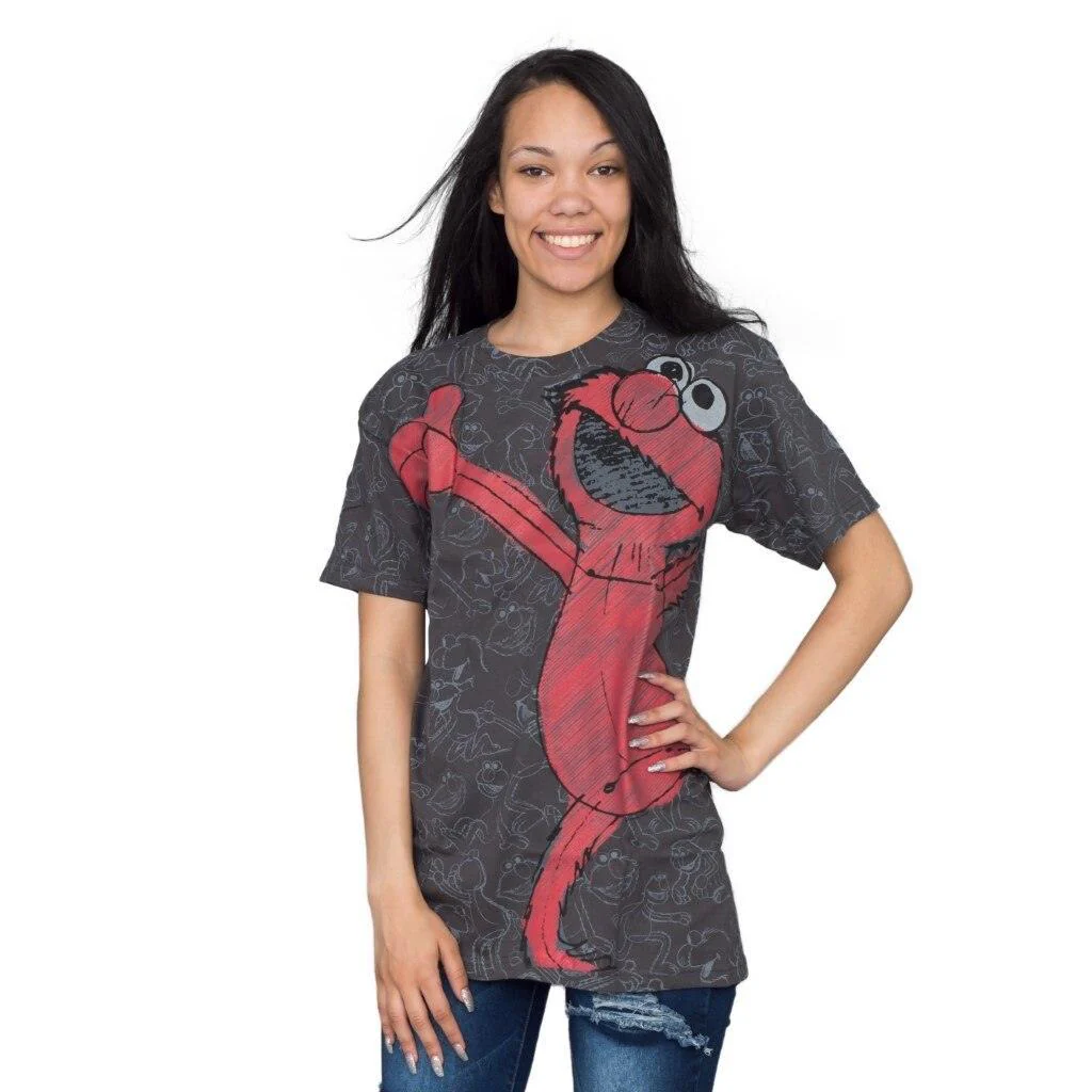 Sesame Street Elmo Sketch All Over T-shirt - Image 2