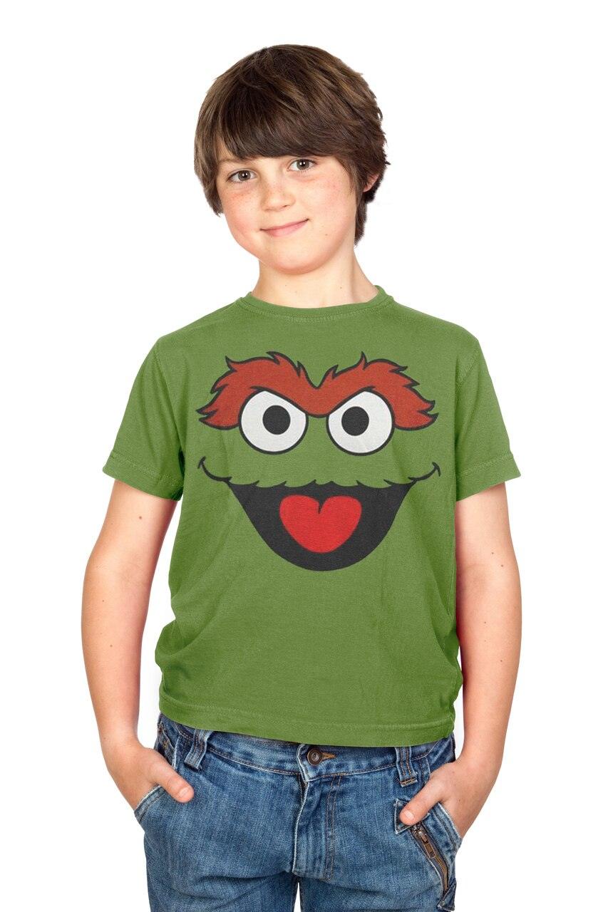 Sesame Street Oscar the Grouch Face T-shirt - Image 2