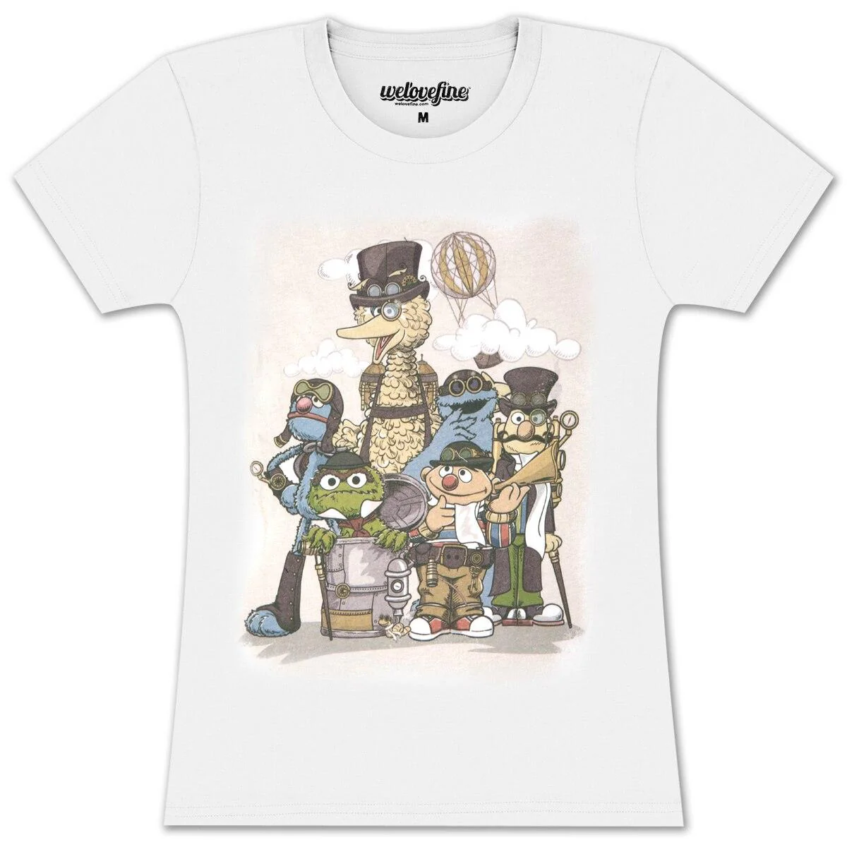 Sesame Street Steampunk Characters T-shirt
