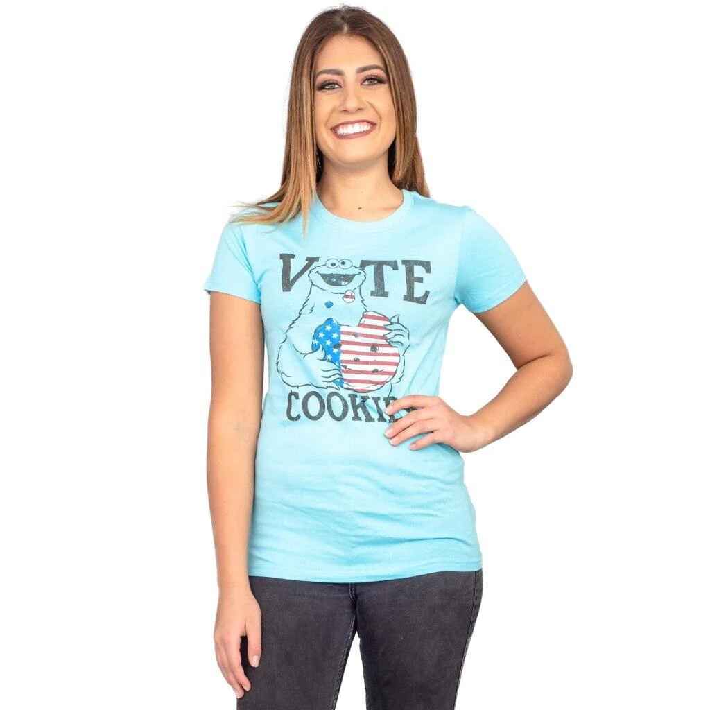 Sesame Street Vote Cookies Cookie Monster T-Shirt - Image 2
