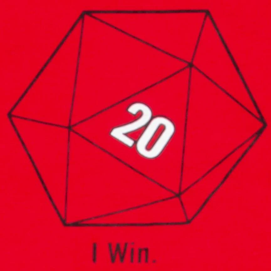 Sheldon Cooper 20 Sided Dice D20 Adult Red T-shirt