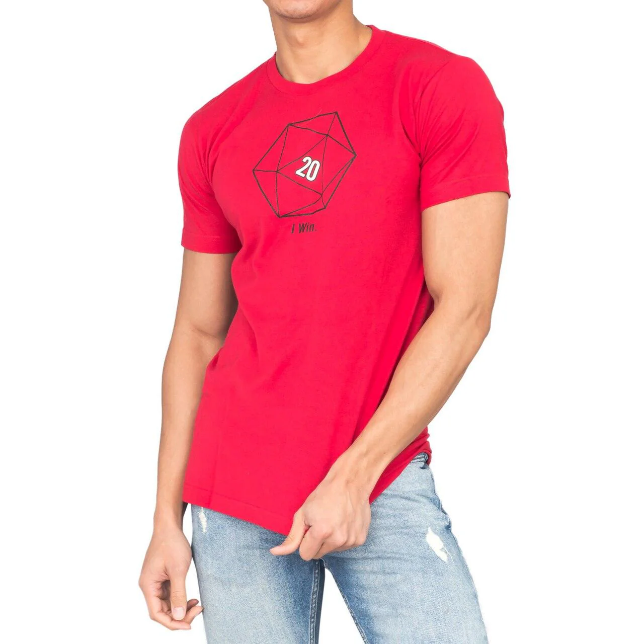 Sheldon Cooper 20 Sided Dice D20 Adult Red T-shirt - Image 2