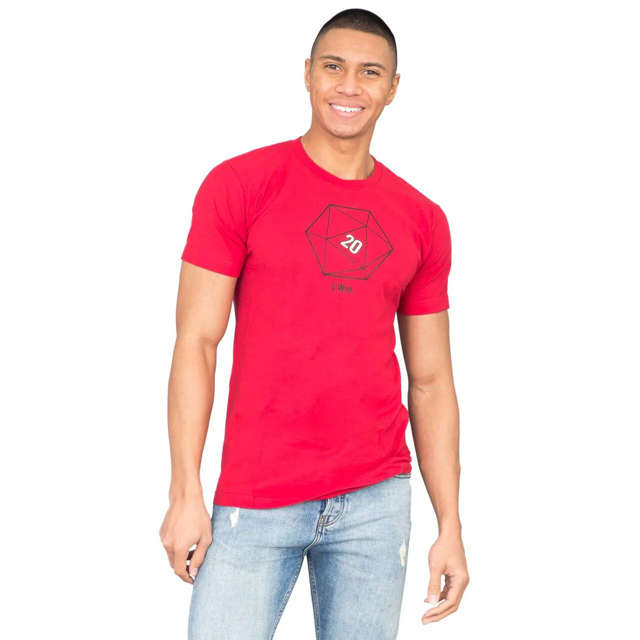 Sheldon Cooper 20 Sided Dice D20 Adult Red T-shirt - Image 3