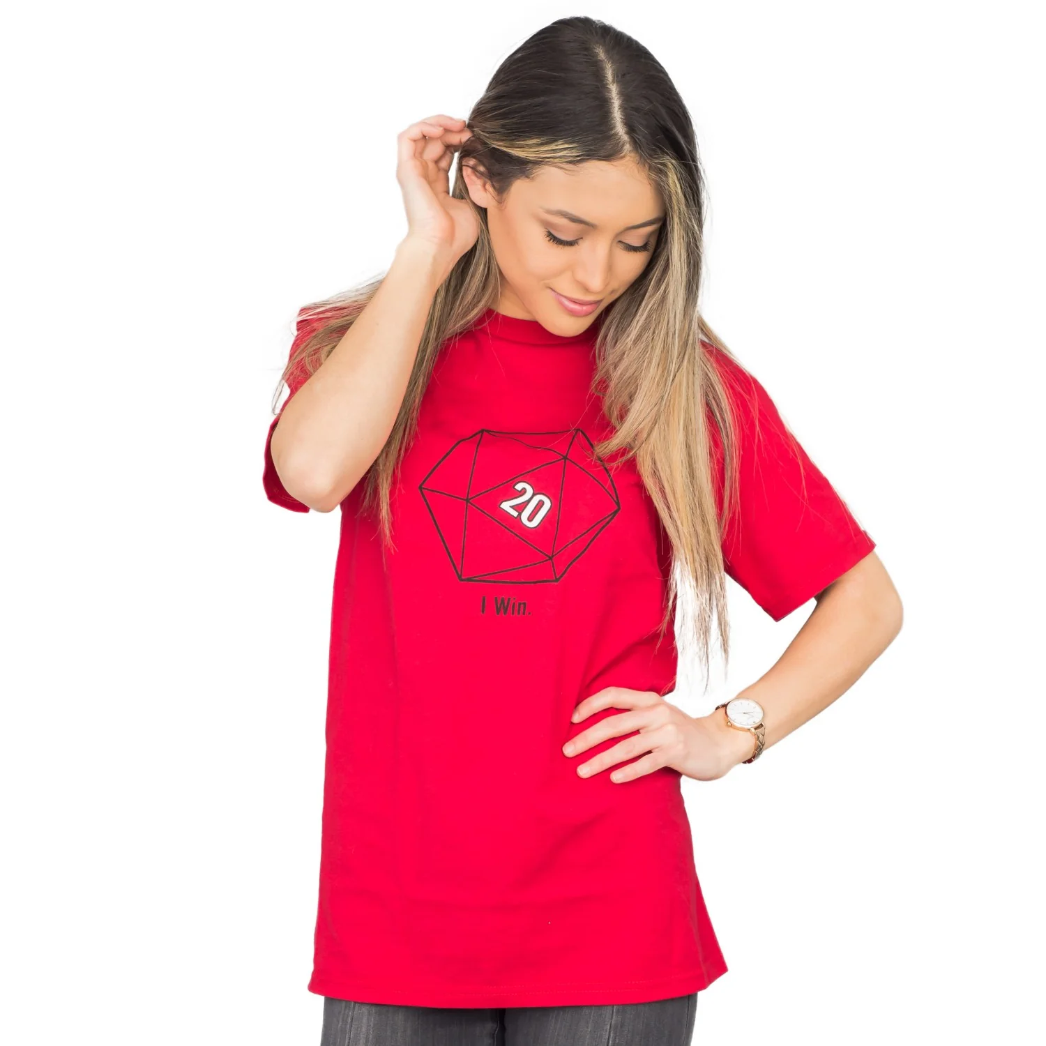Sheldon Cooper 20 Sided Dice D20 Adult Red T-shirt - Image 6