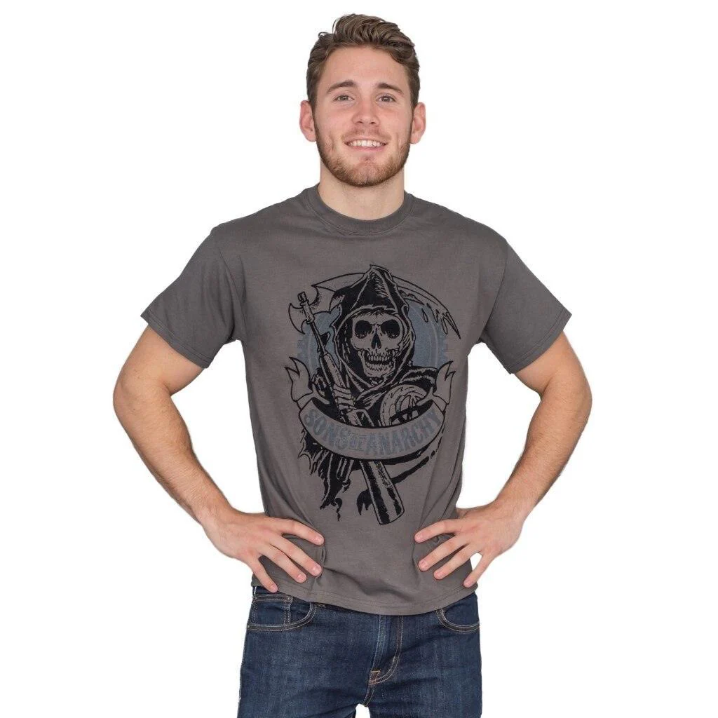 SOA Velvet Flocked Gear Logo T-Shirt - Image 3