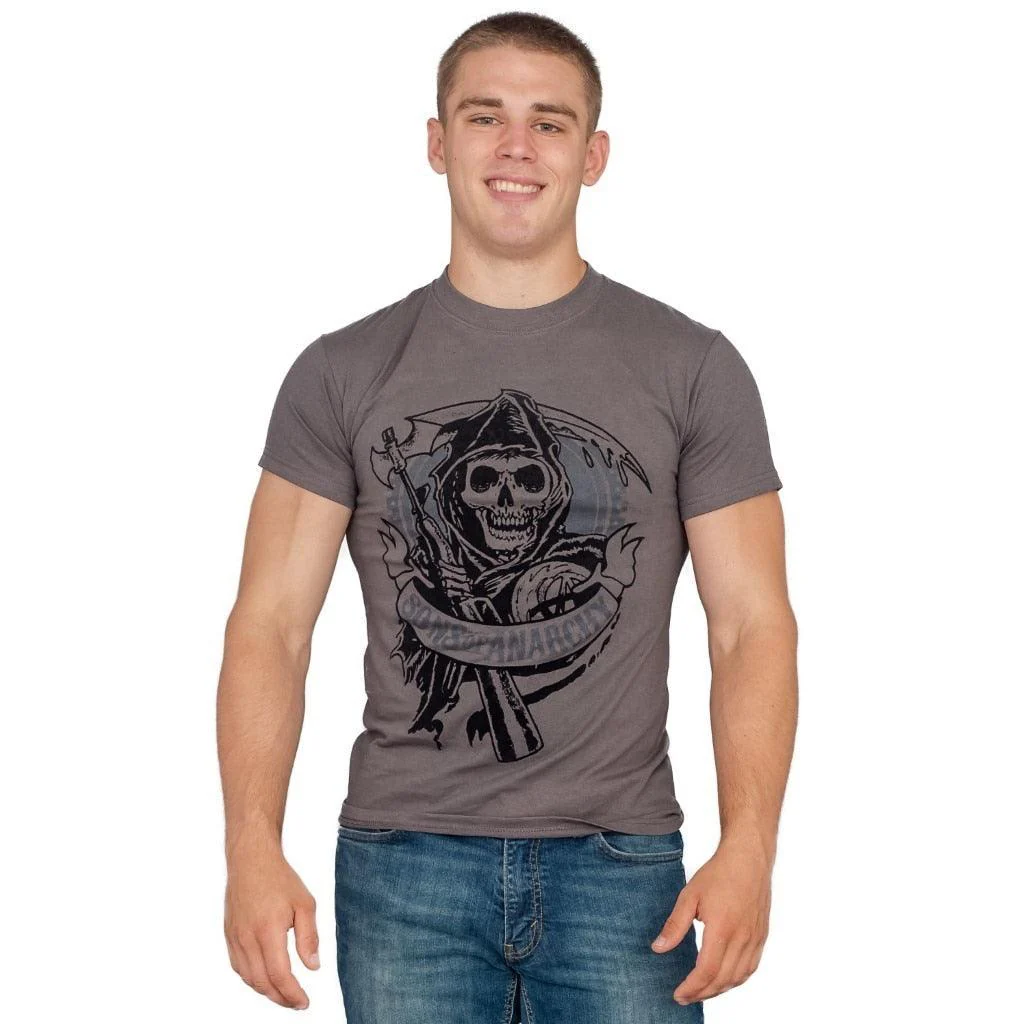 SOA Velvet Flocked Gear Logo T-Shirt - Image 4