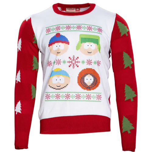 South Park Stan Kyle Cartman Kenny Faces Christmas Sweater - Image 8