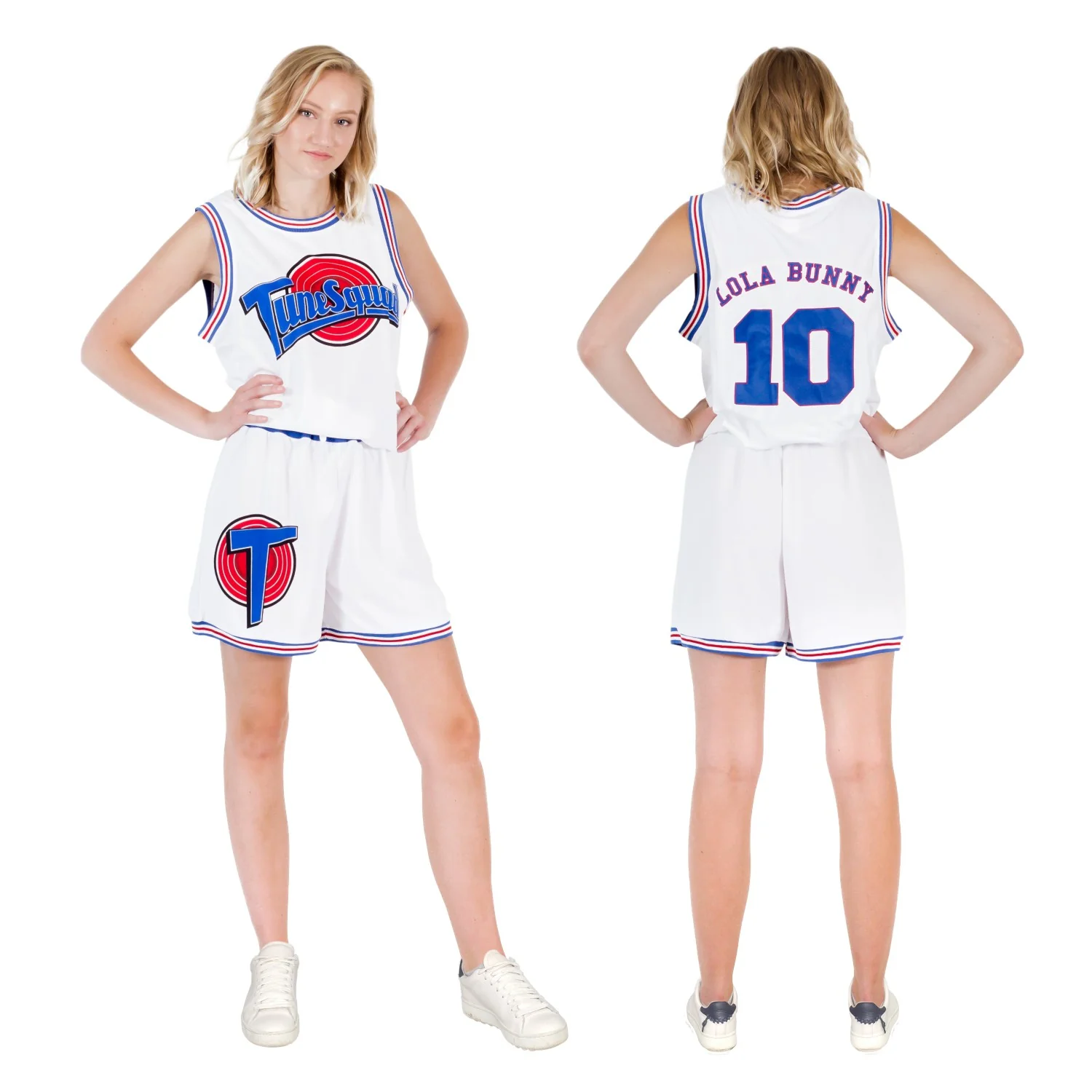 Space Jam Tune Squad White Basketball Shorts - Image 2