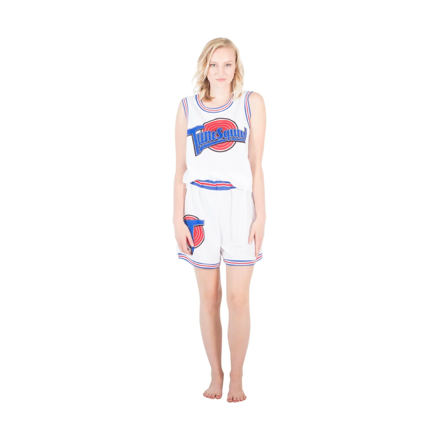 Space Jam Tune Squad White Basketball Shorts - Image 6