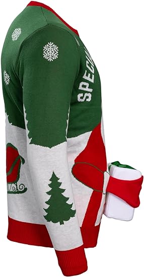 Special Delivery 3D Interactive Santa Claus Gift Christmas Sweater - Image 5