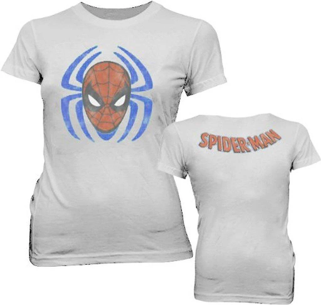 Spider-Man Sense Spider Face Distressed Cement T-shirt