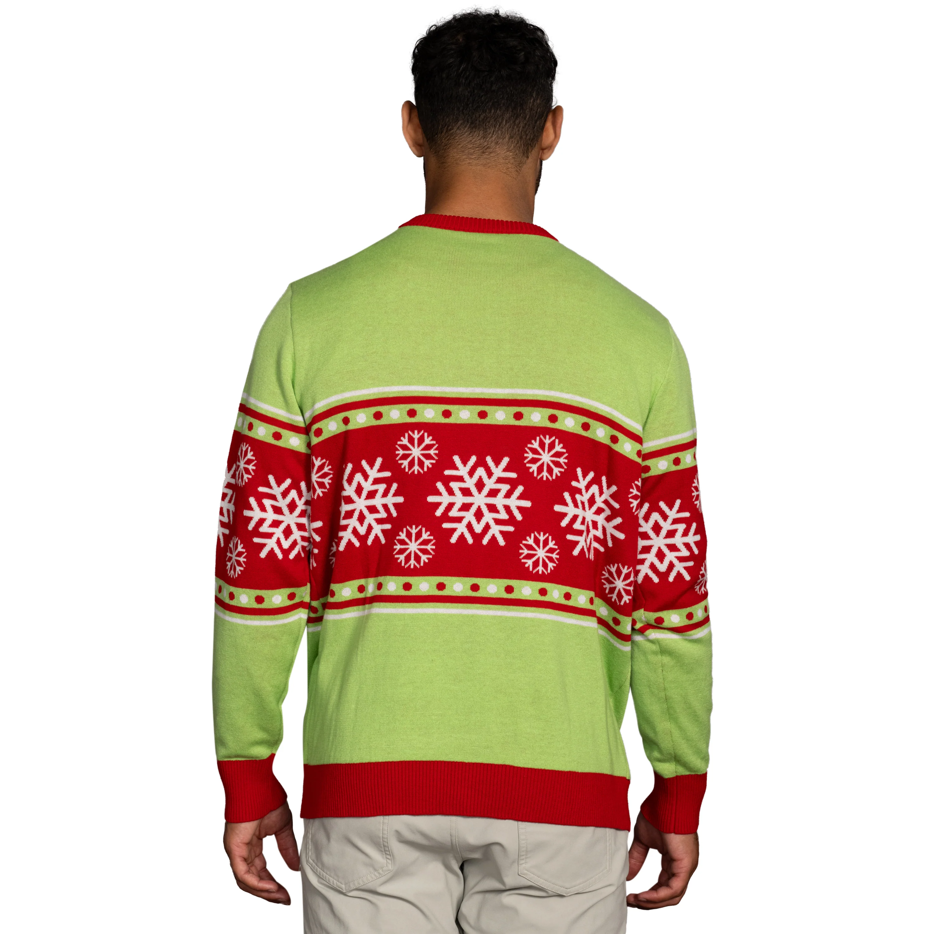 Spongebob LED Reindeer Nose Ugly Christmas Sweater - Image 5