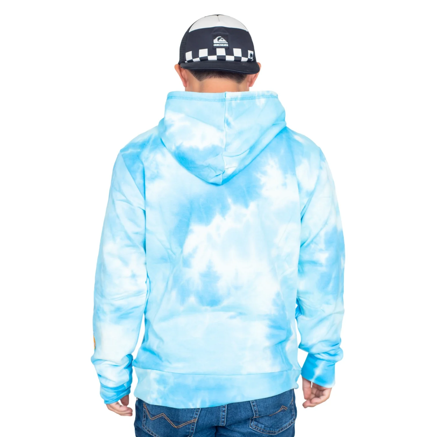 SpongeBob Pineapple House Blue Tie Dye Sweatshirt Pull Over Hoodie - Image 6