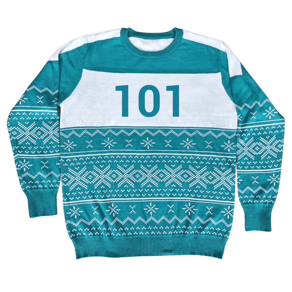 Squid Character Merry Squid-Mas Game Ugly Christmas Sweater - Image 3