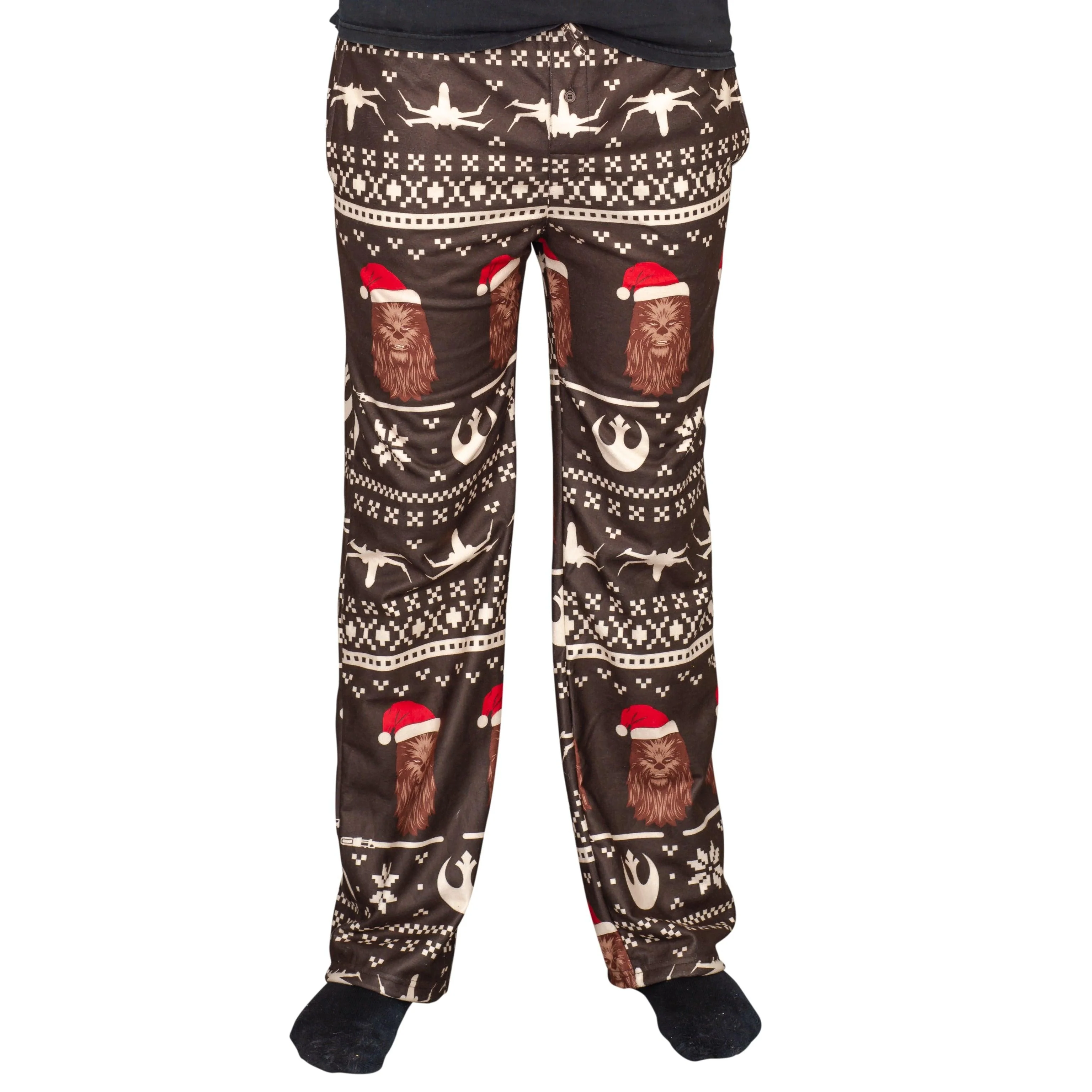 Star Wars Chewbacca Christmas Brown Lounge Pants - Image 2
