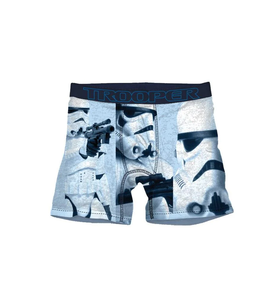 Star Wars Super Trooper Collage Adult Light Blue Boxer Briefs