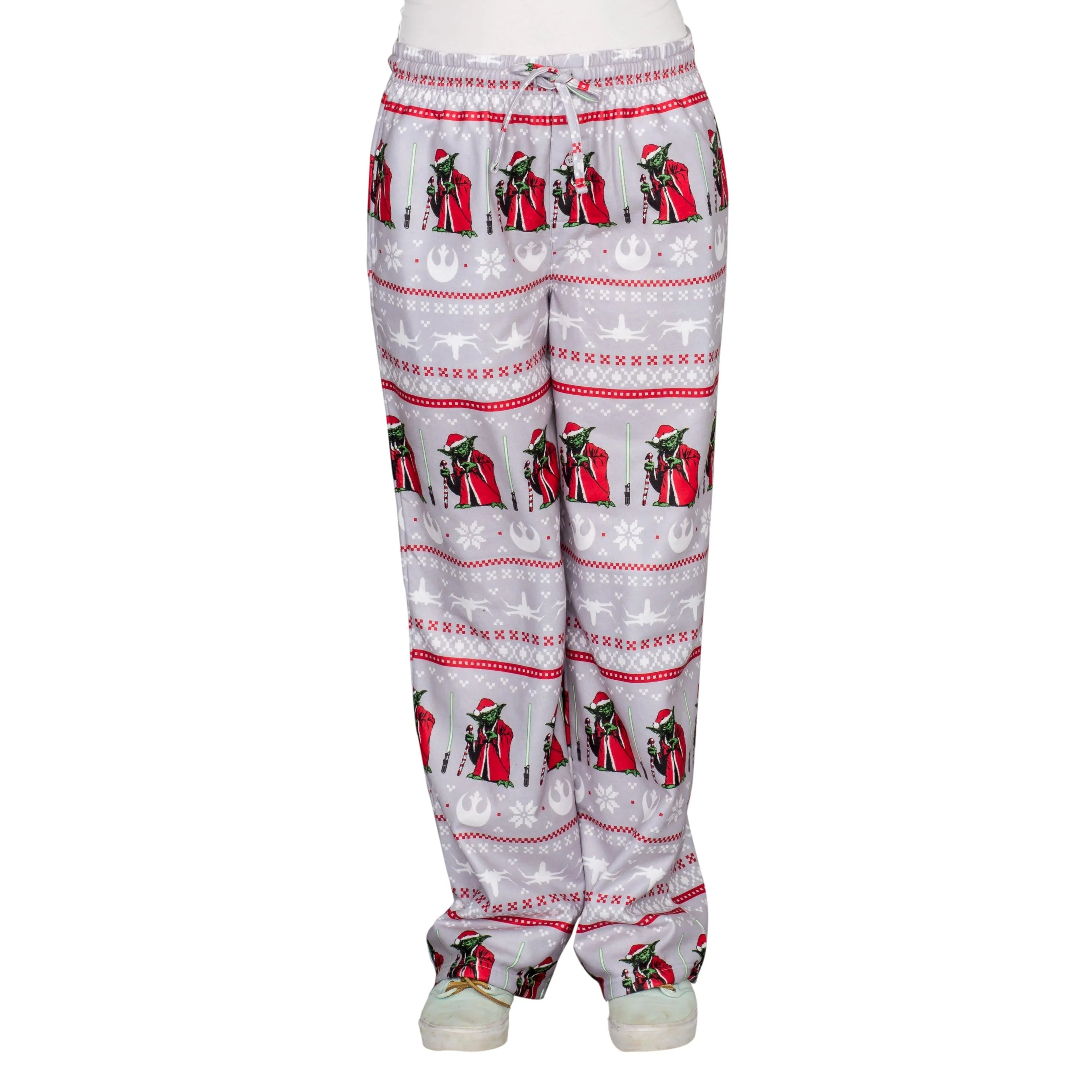 Star Wars Yoda Logo Christmas Grey Lounge Pants - Image 2