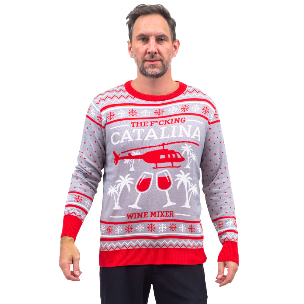 Step Bros Catalina Wine Mixer Brothers Ugly Christmas Sweater - Image 2