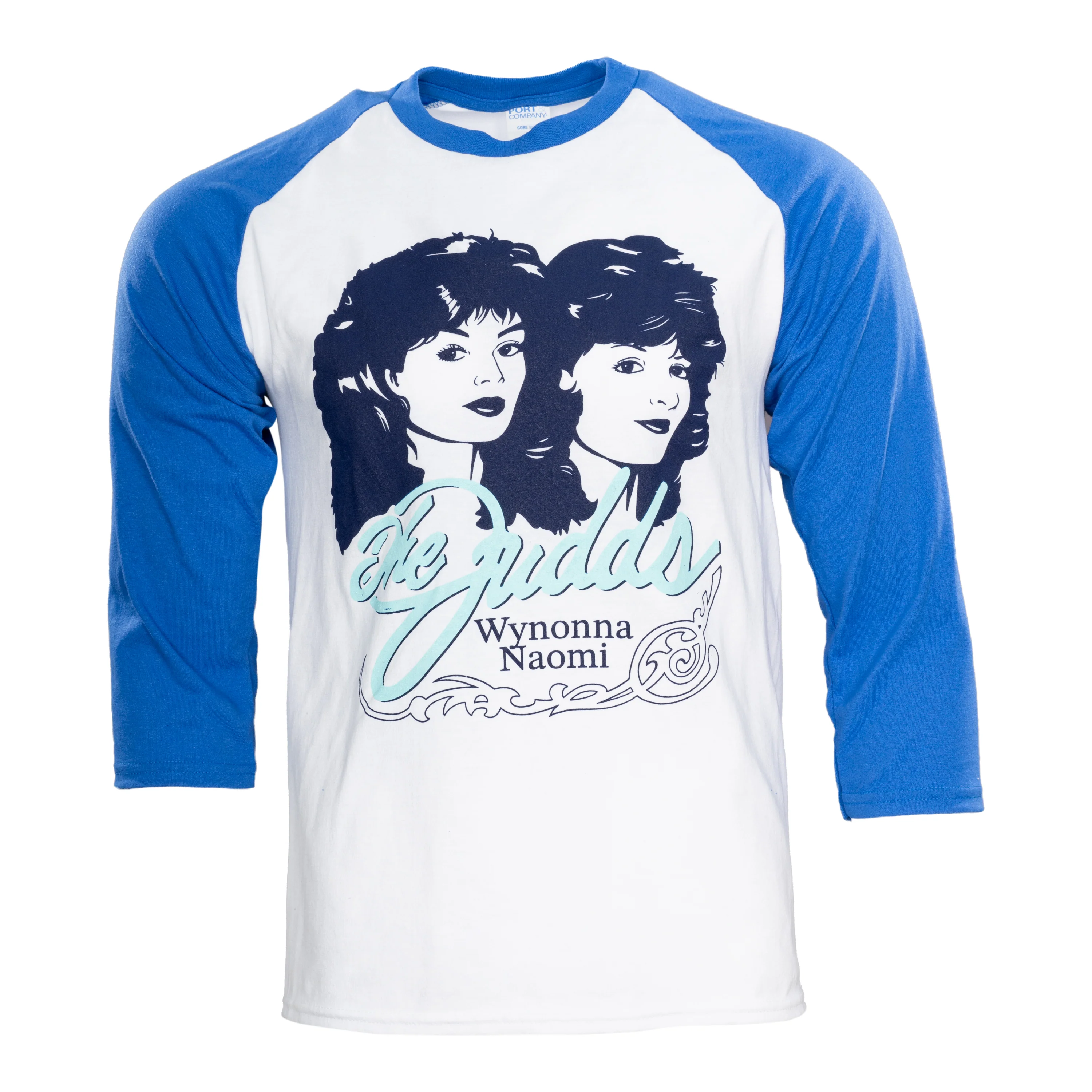 Step Bros Classic Music Singers Duo's Raglan Blue and White Tribute Movie T-shirt Tee