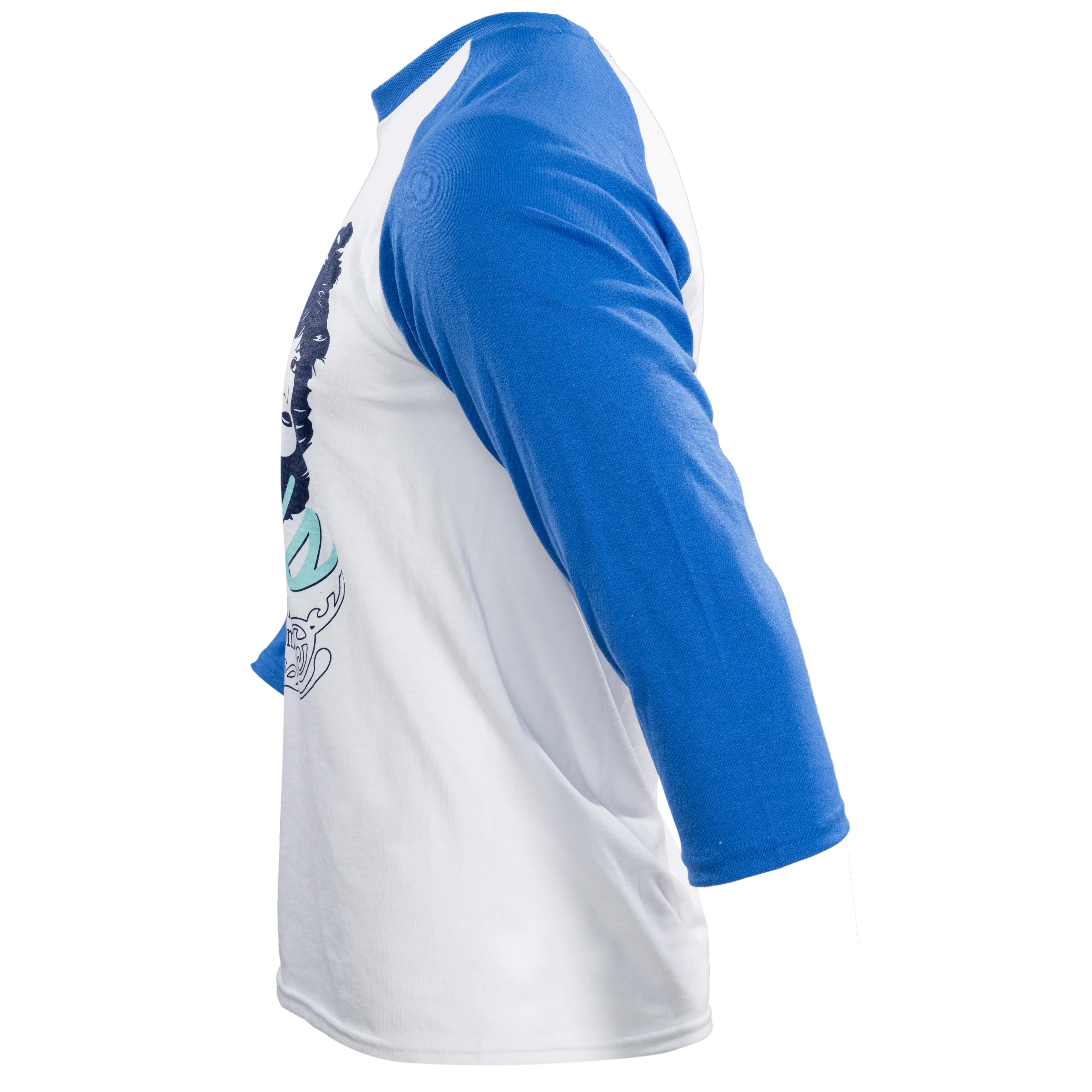 Step Bros Classic Music Singers Duo's Raglan Blue and White Tribute Movie T-shirt Tee - Image 5