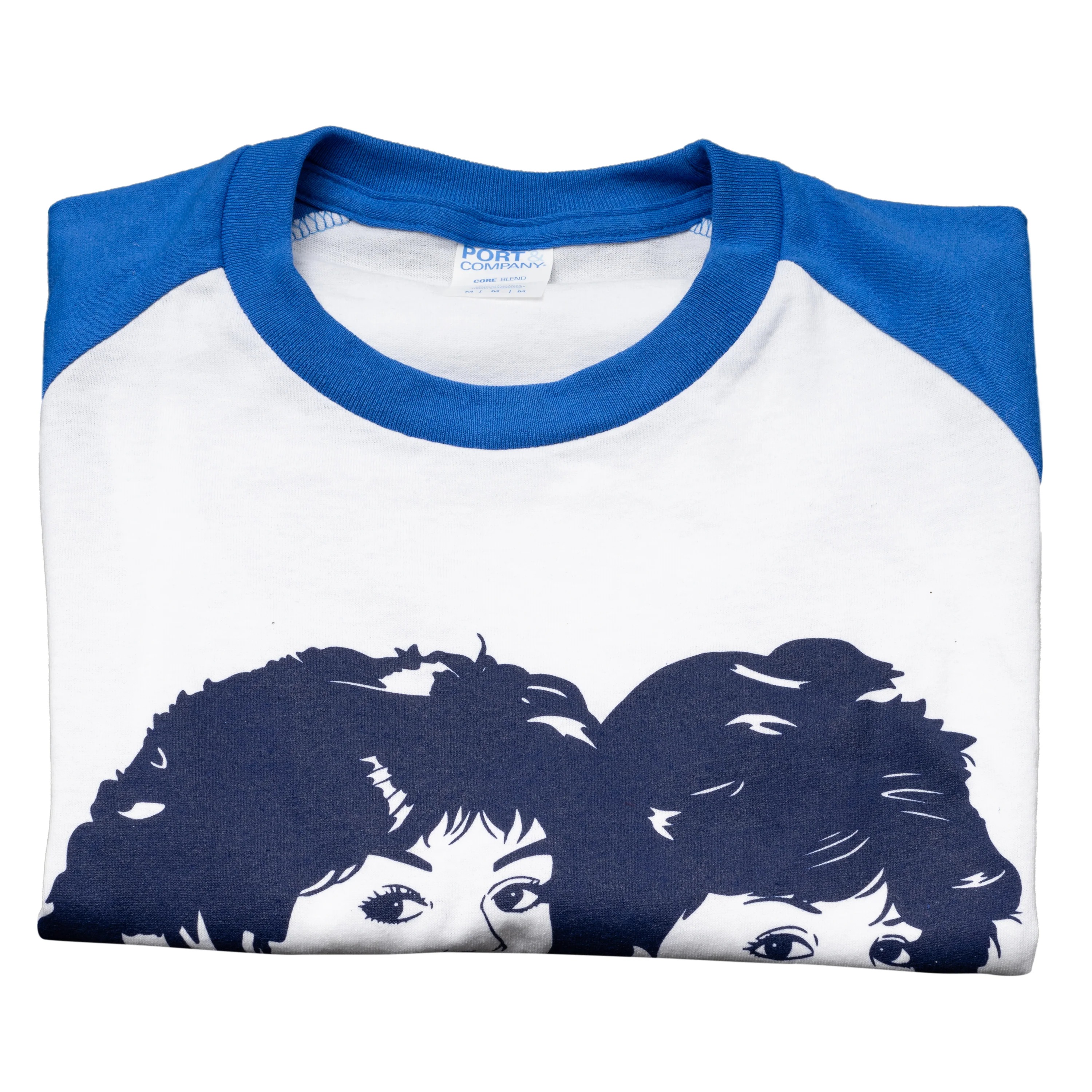 Step Bros Classic Music Singers Duo's Raglan Blue and White Tribute Movie T-shirt Tee - Image 9