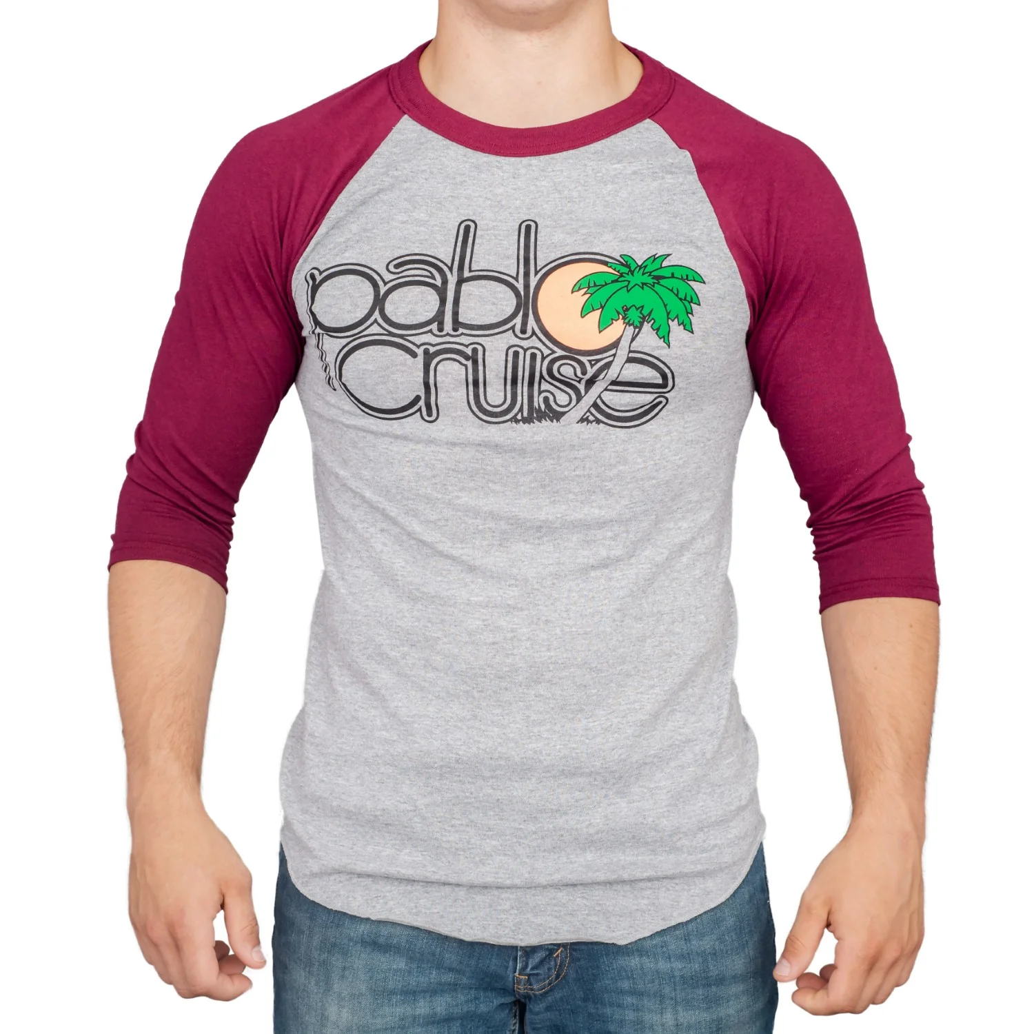 Step Bros Pablo Cruise Adult Gray and Maroon Raglan Funny Movie T-Shirt Tee - Image 16