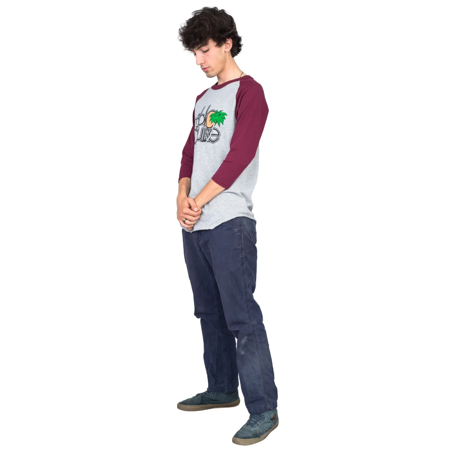 Step Bros Pablo Cruise Adult Gray and Maroon Raglan Funny Movie T-Shirt Tee - Image 18