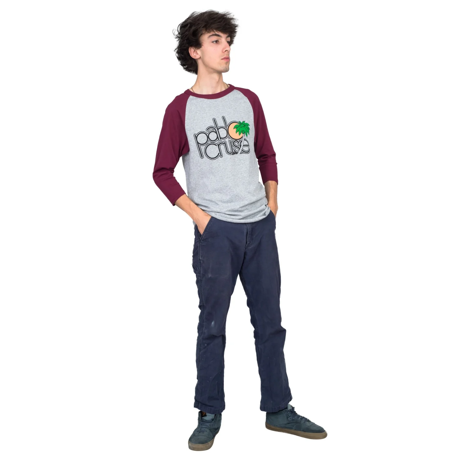 Step Bros Pablo Cruise Adult Gray and Maroon Raglan Funny Movie T-Shirt Tee - Image 19