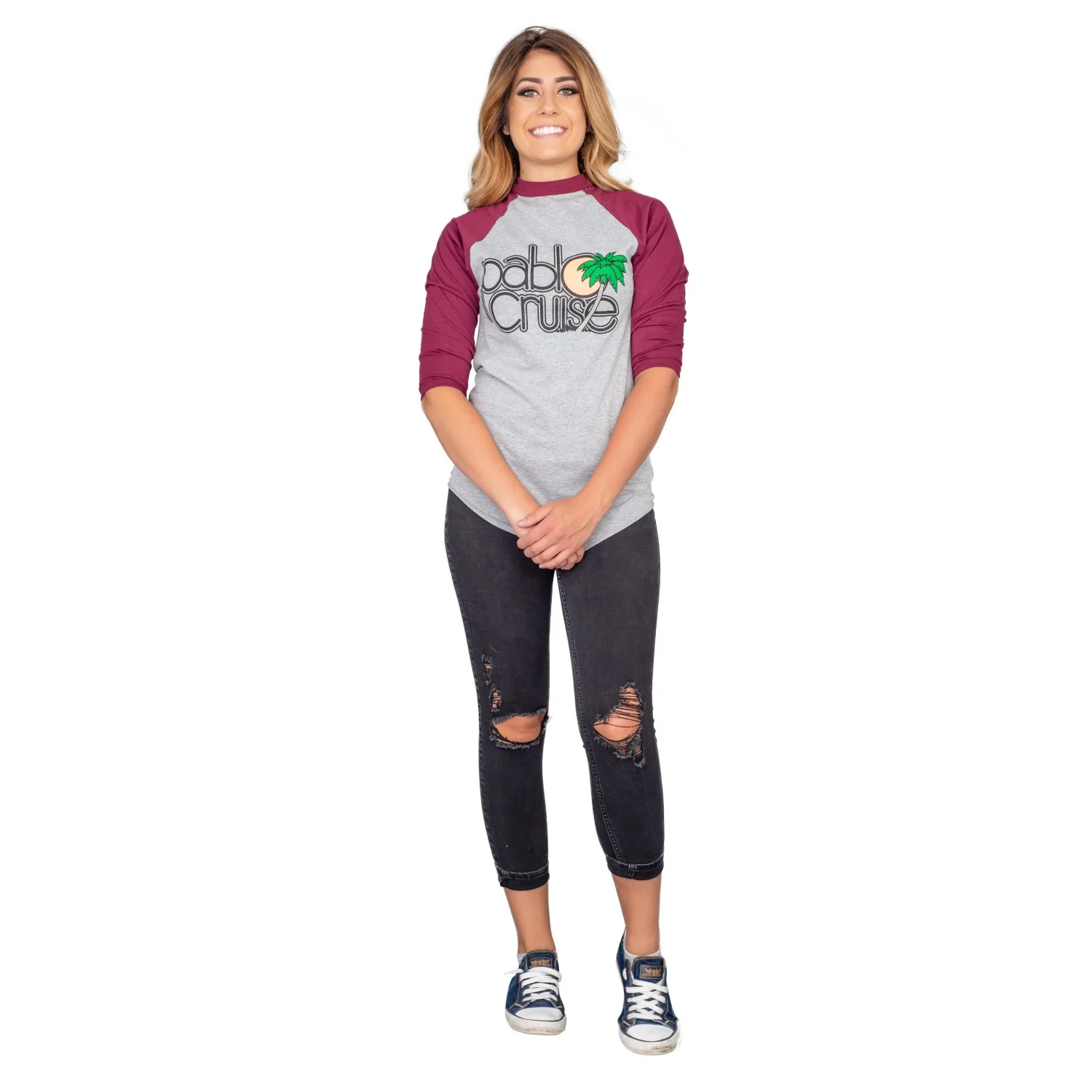 Step Bros Pablo Cruise Adult Gray and Maroon Raglan Funny Movie T-Shirt Tee - Image 5