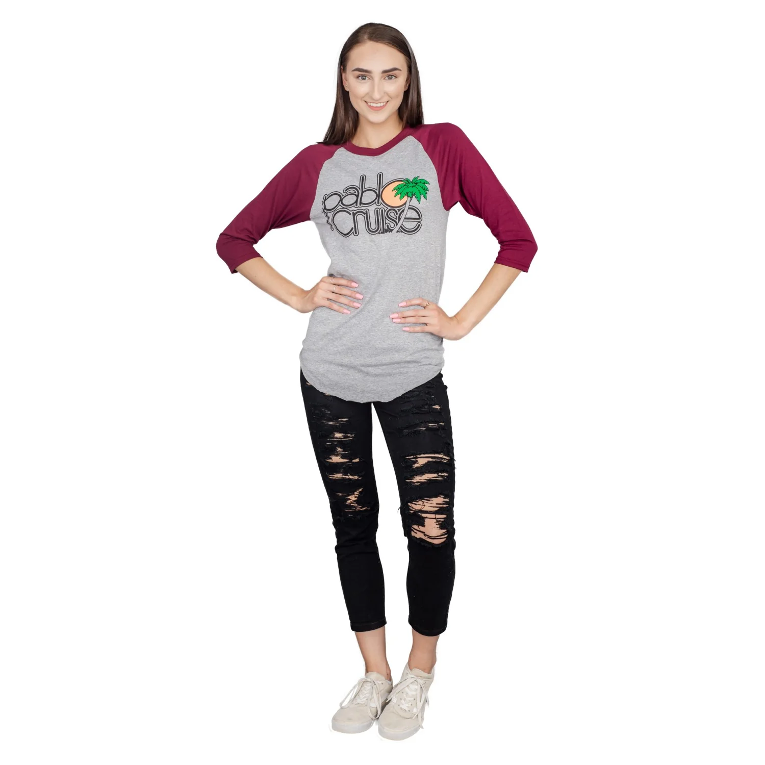 Step Bros Pablo Cruise Adult Gray and Maroon Raglan Funny Movie T-Shirt Tee - Image 7