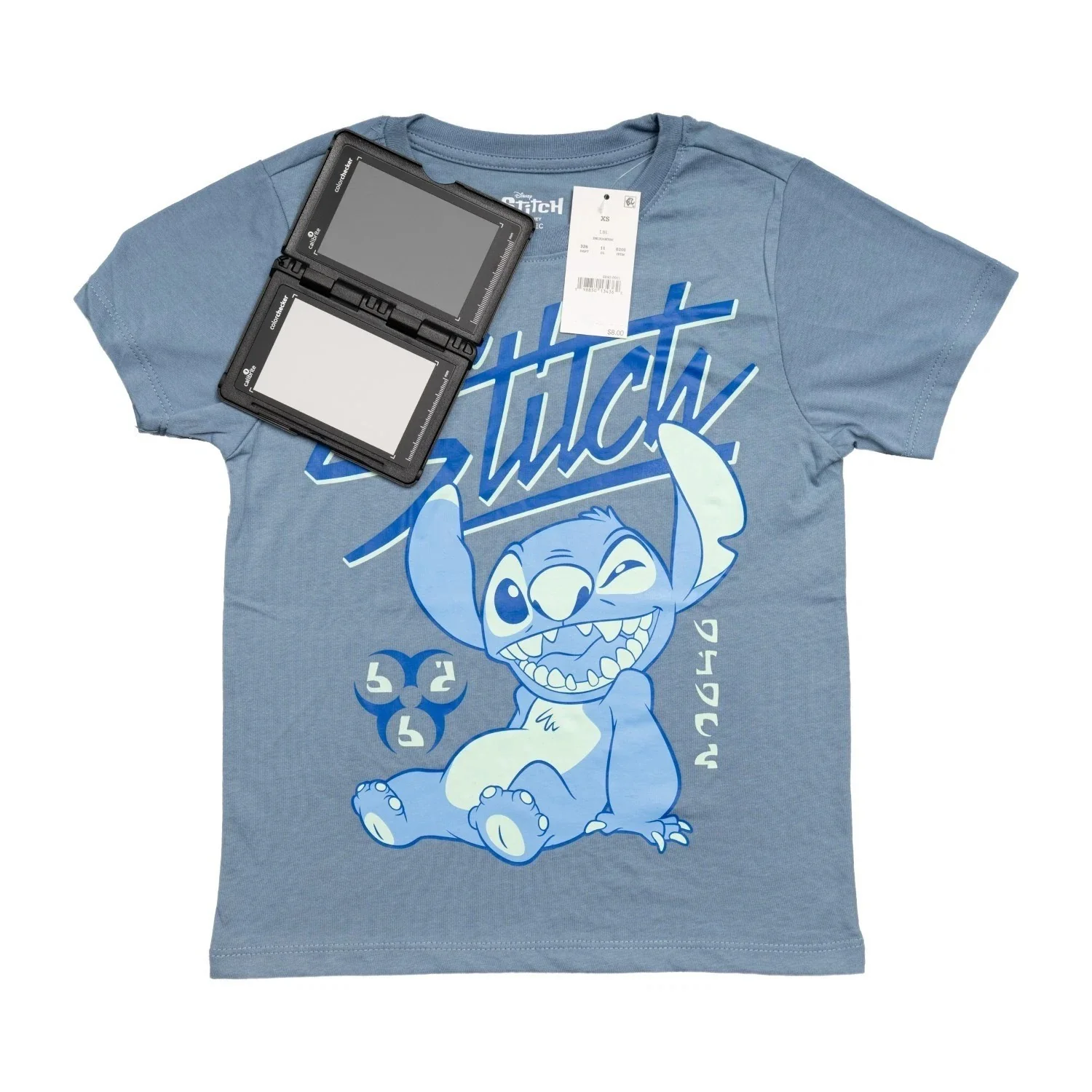 Stitch Character Chilling Boys Short Sleeve Light Blue Youth T-Shirt - Image 3