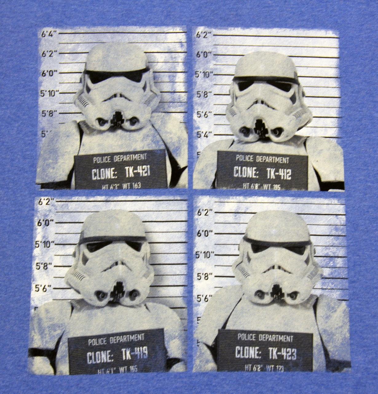 Storm Trooper Line Up Mug Shots T-shirt - Image 2